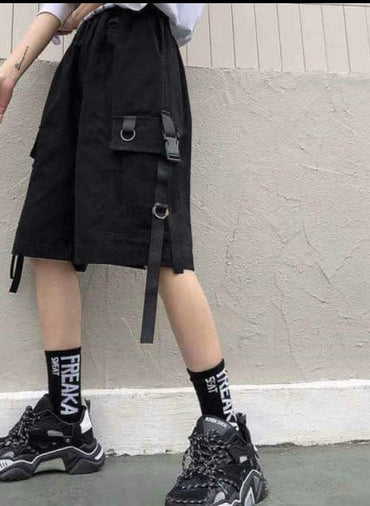 Black Ribbons Hip Hop Streetwear Shorts