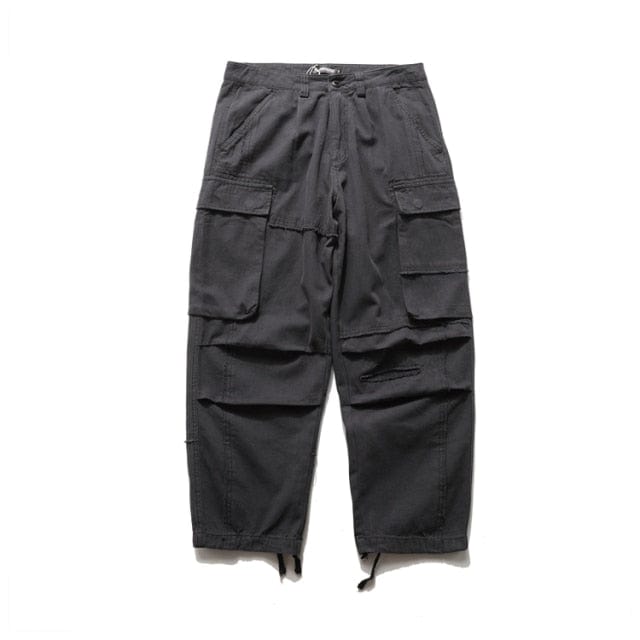 Safari Style Multi Pocket Cargo Pants Men Loose Work Trousers Mens Streetwear Casual Pants - east2cart.uk