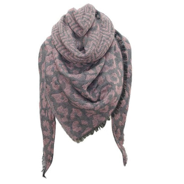 Leopard Print Warm Winter Shawl