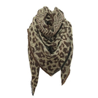 Leopard Print Warm Winter Shawl