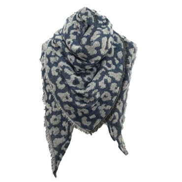 Leopard Print Warm Winter Shawl