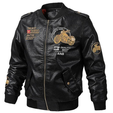 Men's Classic Motorcycle Leather Jacket