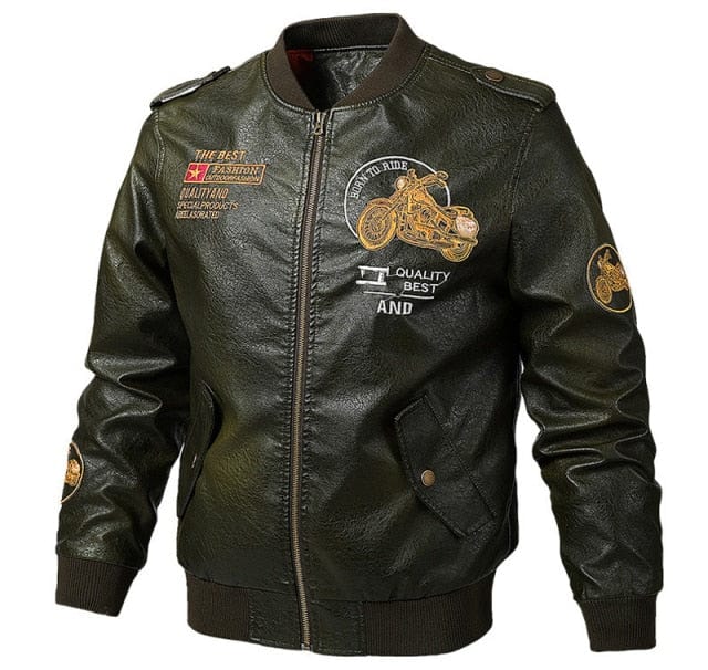 Men's Classic Motorcycle Leather Jacket