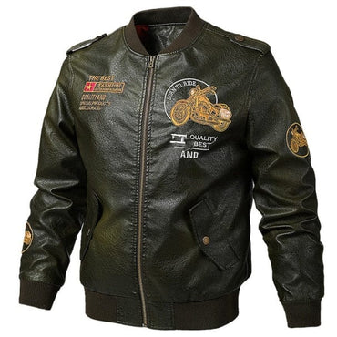 Men's Classic Motorcycle Leather Jacket