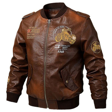 Men's Classic Motorcycle Leather Jacket