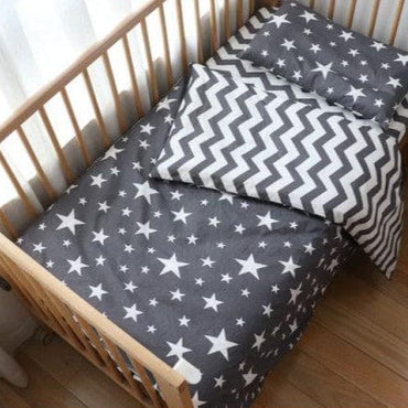 Nordic Striped Star Crib Bedding Set For Newborn - east2cart.uk