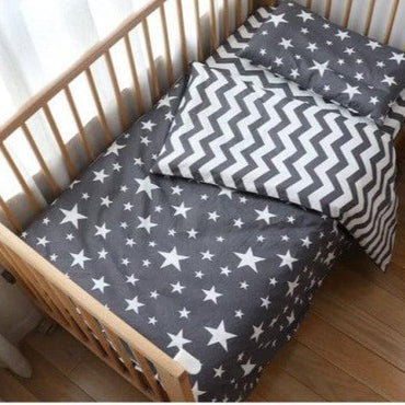 Nordic Striped Star Crib Bedding Set For Newborn - east2cart.uk