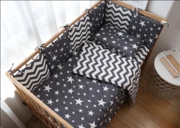 Nordic Striped Star Crib Bedding Set For Newborn - east2cart.uk