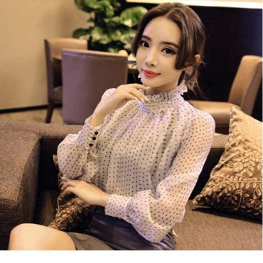 Ladies Elegant Lace Chiffon Blouse - east2cart.uk