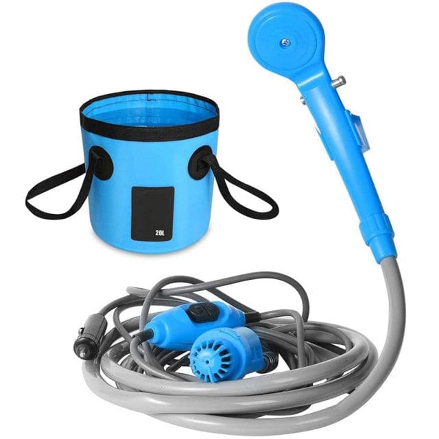 Camping Electric Pump Shower Set 20L Bucket - east2cart.uk