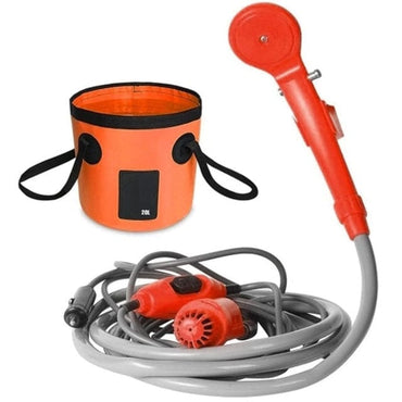 Camping Electric Pump Shower Set 20L Bucket - east2cart.uk