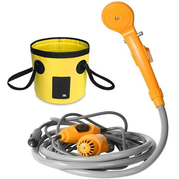 Camping Electric Pump Shower Set 20L Bucket - east2cart.uk