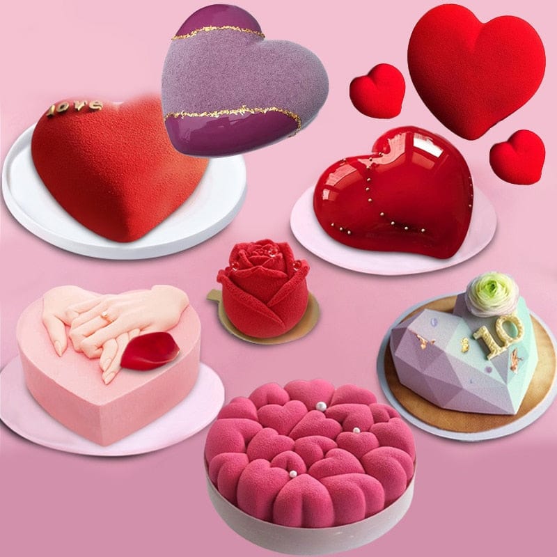 Heart Shaped Mousse Pastry Moulds