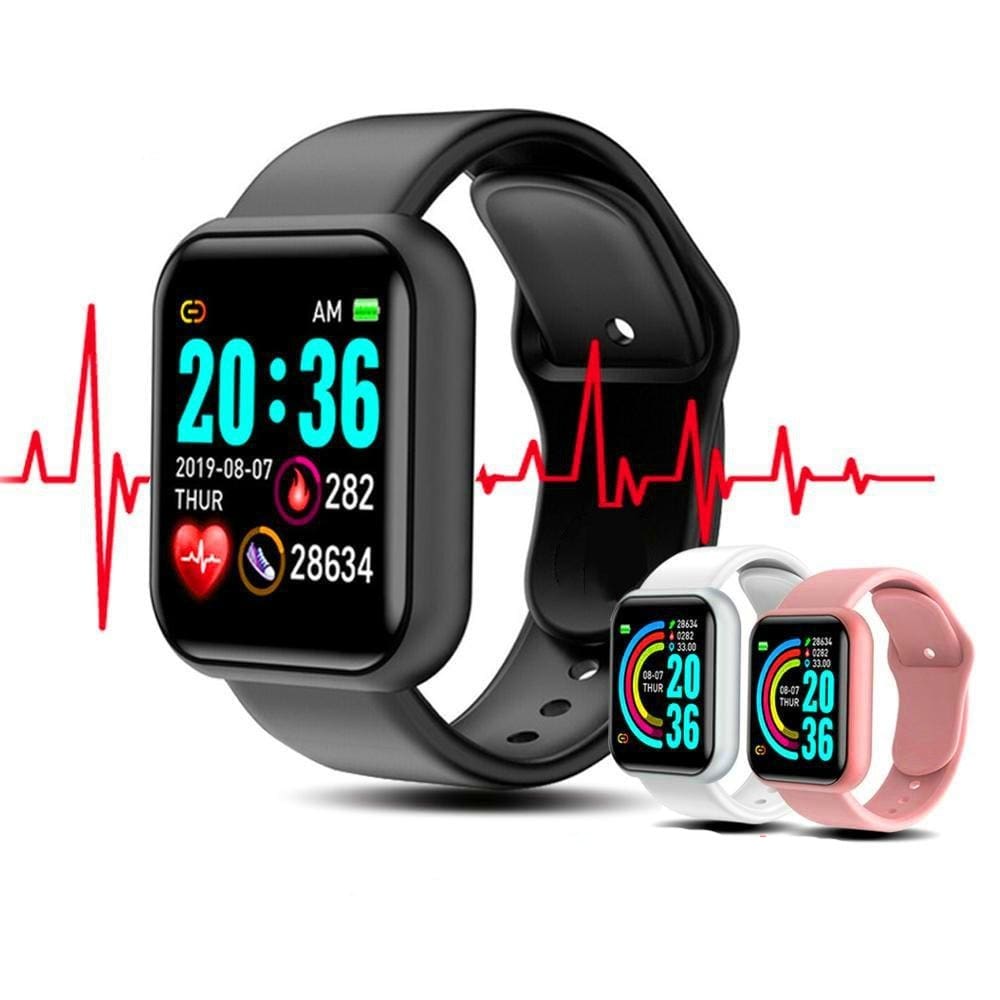 Y68 Smartwatch Women Men Sport Bluetooth Smart Band Heart Rate Monitor Blood Pressure Fitness Tracker Bracelet for Android IOS - east2cart.uk