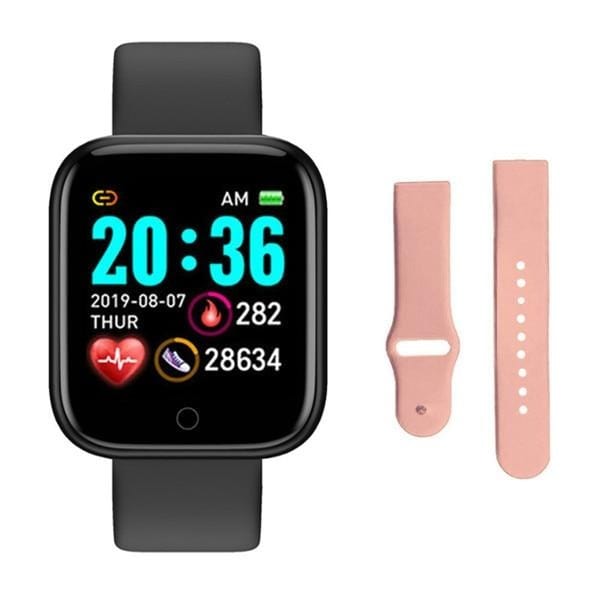 Y68 Smartwatch Women Men Sport Bluetooth Smart Band Heart Rate Monitor Blood Pressure Fitness Tracker Bracelet for Android IOS - east2cart.uk