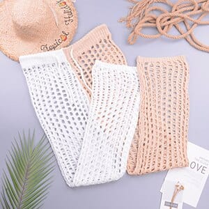 Women Crochet Beach Wide Leg Pants See Through Swimwear Bikini Cover Up Lady Sexy Hollow Out Long Trousers - east2cart.uk