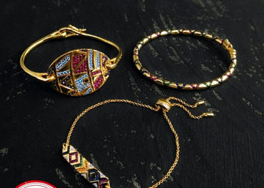 MEIJI S925 Silver Fashion Charms Copy 1:1 Multicolor Tribal Bangle For Women Luxury Brand Monaco Jewelry Golden Bracelet Gift - east2cart.uk