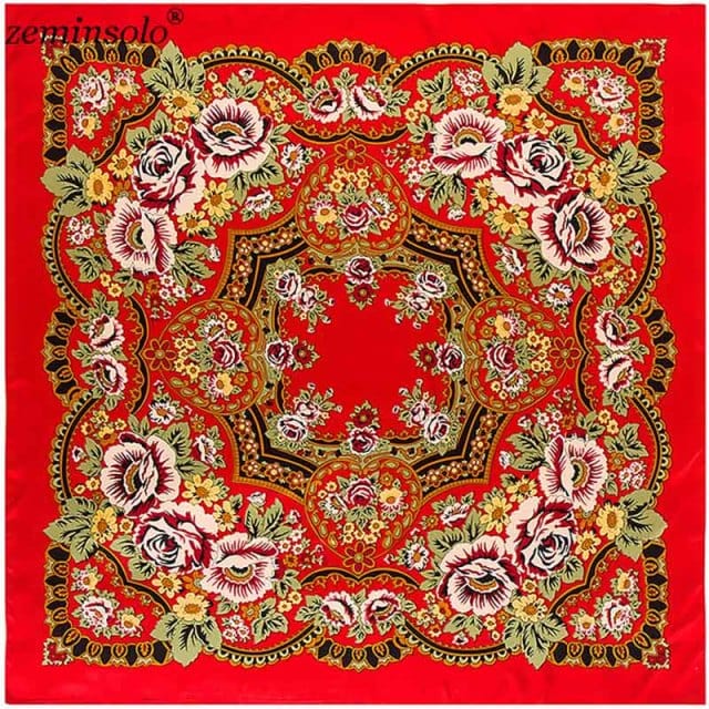 Luxury Brand 100% Twill Silk Scarf Square 130*130cm Scarf Scarves New Design Print Kerchief Women Neck Shawl Wraps Echarpe Hijab - east2cart.uk