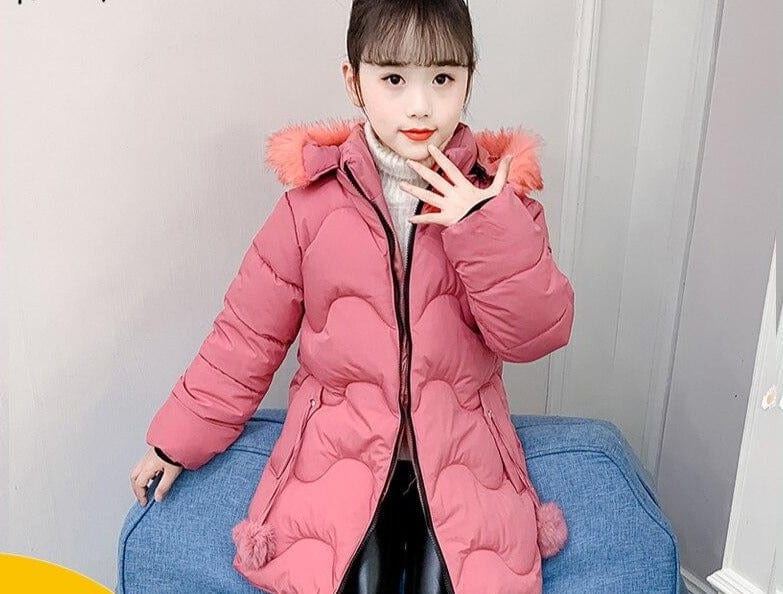 Girl's Thick Warm Hooded Winter Coat