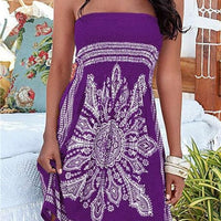 Off Shoulder Strapless Boho Beach Dress - east2cart.uk