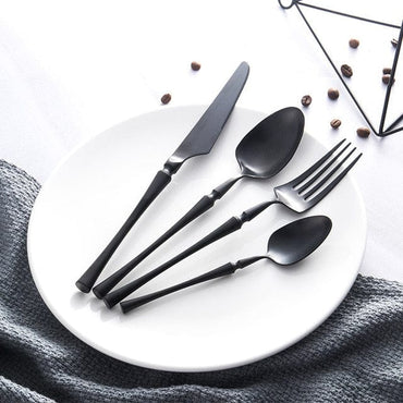 Stainless Steel Cutlery Set Gold Dinnerware Set Western Food Cutlery Tableware Dinnerware Christmas Gift Forks Knives Spoons - east2cart.uk