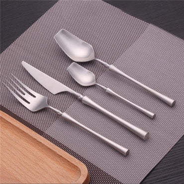 Stainless Steel Cutlery Set Gold Dinnerware Set Western Food Cutlery Tableware Dinnerware Christmas Gift Forks Knives Spoons - east2cart.uk