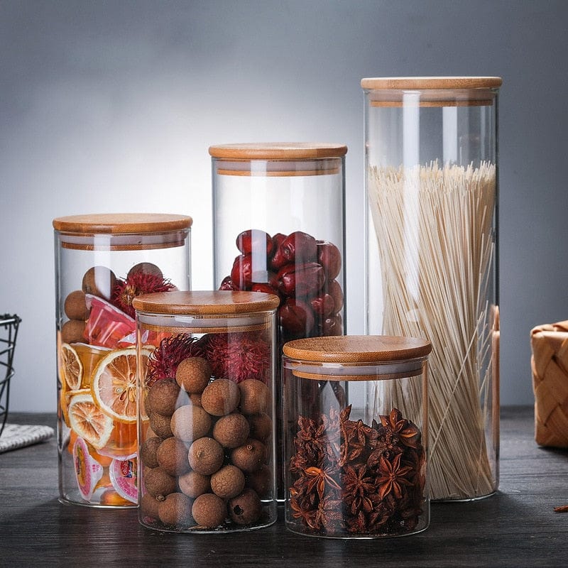 Sealed Glass Jars High Borosilicate Kitchen Storage Tank Coffee Bean Storage Can Glass Mason Jar With Lid Food Container - east2cart.uk