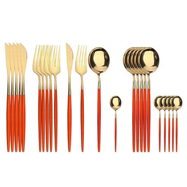 Black Gold Cutlery Set