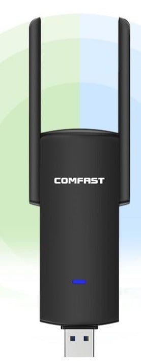 USB Wifi Adapter 1300Mbps RTL8812BU Dual Band  for PC Black Ethernet WiFi Dongle External Antenna  Wi Fi Receiver Network Card - east2cart.uk