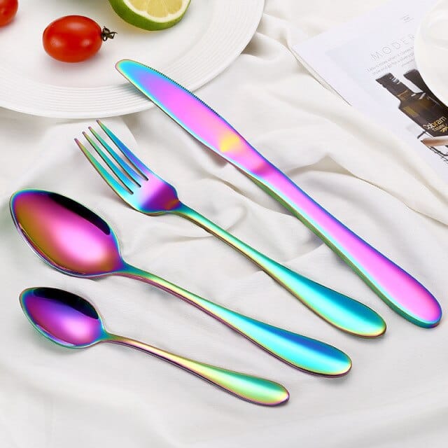 Multi-Colors Rainbow Cutlery Set - east2cart.uk