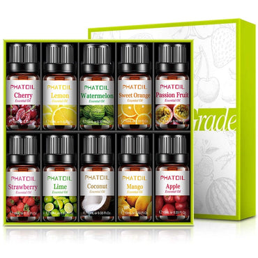 10pcs Fruit Fragrance Essential Oils Gift Set - east2cart.uk