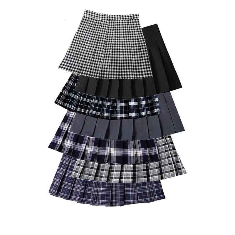 Girls Preppy Style Mini Skirt - east2cart.uk