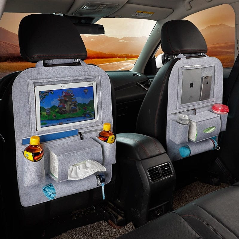 Car Back Seat Hanging Bag With Touch Screen Tablet Holder