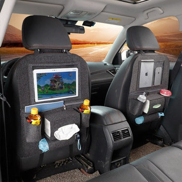 Car Back Seat Hanging Bag With Touch Screen Tablet Holder