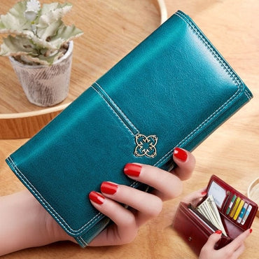 Women's wallet made of leather Wallets Three fold VINTAGE Womens purses mobile phone Purse Female Coin Purse Carteira Feminina - east2cart.uk