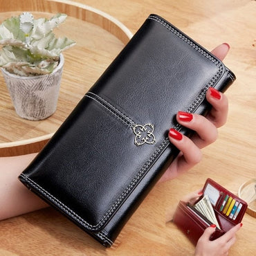 Women's wallet made of leather Wallets Three fold VINTAGE Womens purses mobile phone Purse Female Coin Purse Carteira Feminina - east2cart.uk