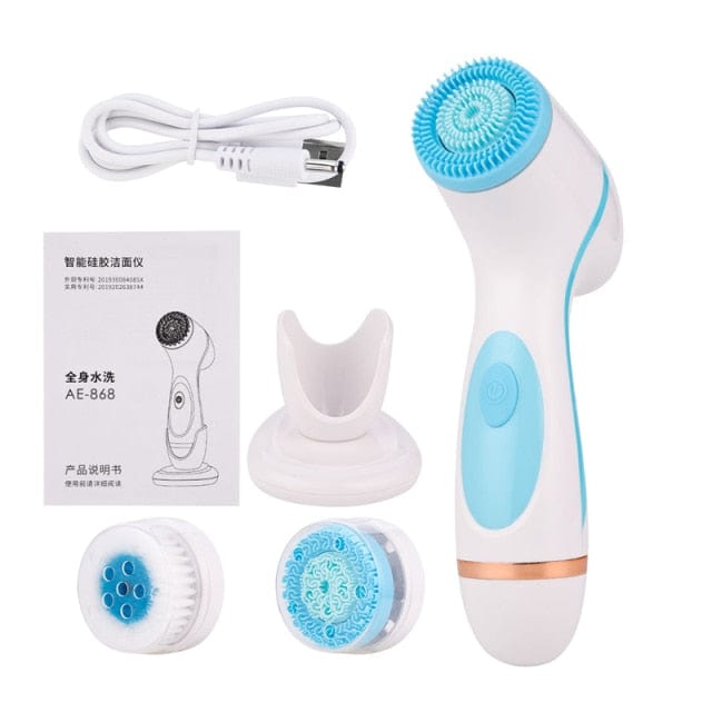 3 In 1 Electric Facial Deep Cleansing Silicone Brush - east2cart.uk