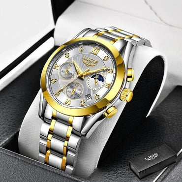 LIGE 2021 New Gold Watch Women Watches Ladies Creative Steel Women's Bracelet Watches Female Waterproof Clock Relogio Feminino - east2cart.uk
