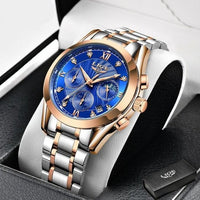 LIGE 2021 New Gold Watch Women Watches Ladies Creative Steel Women's Bracelet Watches Female Waterproof Clock Relogio Feminino - east2cart.uk