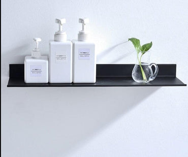 Wholesale Promotion Bathroom Accessories 30-50cm Modern Matt Black Bathroom Shelves Kitchen Wall Shelf Shower Bath Storage Rack - east2cart.uk
