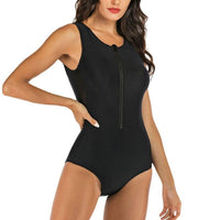 Rash Guard One Piece Black Beachwear - east2cart.uk