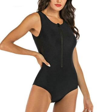 Rash Guard One Piece Black Beachwear - east2cart.uk