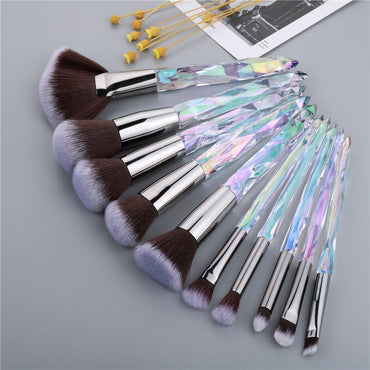 Crystal Makeup Brushes Powder Foundation - east2cart.uk
