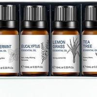 Ship From ES/FR/US HIQILI 6Pcs/set Tea Tree Orange Peppermint Lavender Lemongrass Eucalyptus Essential Oils 10ML Diffuser Oil - east2cart.uk