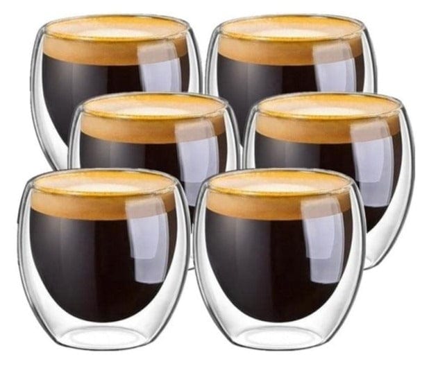 Transparent Heat-resistant Double Wall Glass Mugs - east2cart.uk