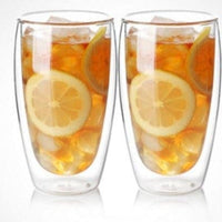 Transparent Heat-resistant Double Wall Glass Mugs - east2cart.uk