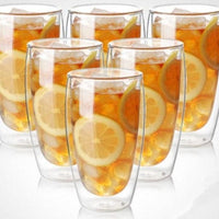 Transparent Heat-resistant Double Wall Glass Mugs - east2cart.uk