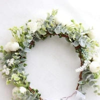 Pink Flowers Crown Festival Headpiece Women Hair Accessories Headdress Girl Baby Crown Floral Garland Wedding Floral Headwear - east2cart.uk