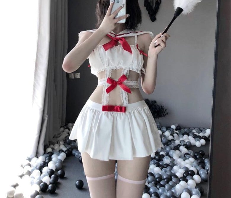 Sexy Sailor Cute Anime See Through Erotic Lingerie