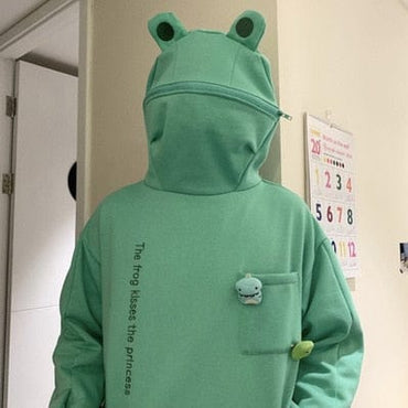 Funny Frog Oversized Hoodie Unisex - east2cart.uk